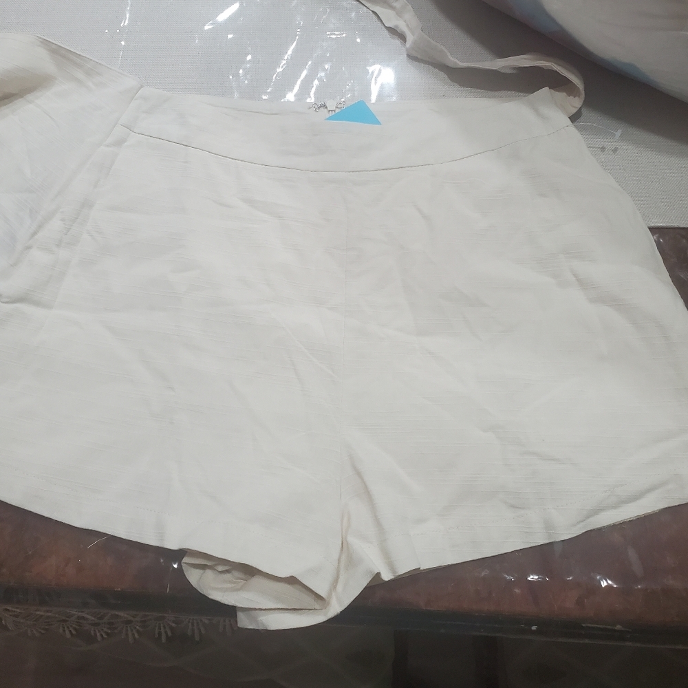 Women's Cream Wrap Mini Skirt - Picture 9 of 11